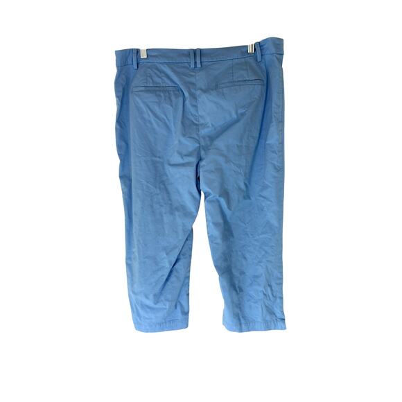 Talbots Plus Blue Basic Casual Everyday Perfect Skimmer Cropped Pants Size 12 - Picture 9 of 12